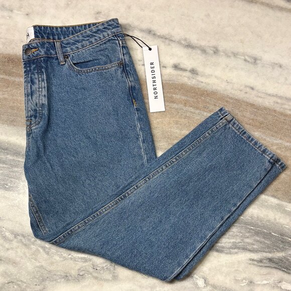NWT Northsider NTH Steve Baggys Denim Blue Crop Buttonfly Denim Jeans Size XL/16 - Picture 6 of 9